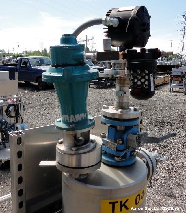 Used Midway Machine Tech Tank, 65 Liter (18 Gallon), Hastelloy C276. Approximately 12" diameter x 36" straight side, flat welded top, dish bottom. Off center top entering Brawn agitator drive with sh...