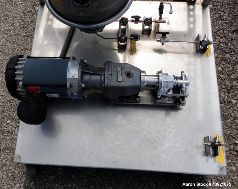 Used Midway Machine Tech Tank, 65 Liter (18 Gallon), Hastelloy C276. Approximately 12" diameter x 36" straight side, flat welded top, dish bottom. Off center top entering Brawn agitator drive with sh...