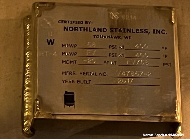 Used 6,500 Gallon Northland Horizontal Receiver Tank