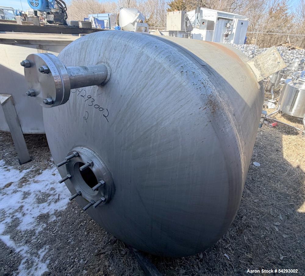 Buy Used 940 Gallon MSM Storage Tank – Alloy 20 Vertical Vessel with Center Drain