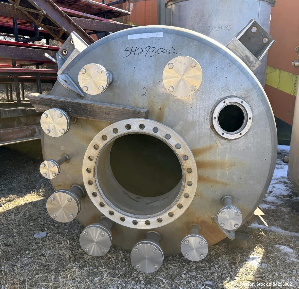 Buy Used 940 Gallon MSM Storage Tank – Alloy 20 Vertical Vessel with Center Drain