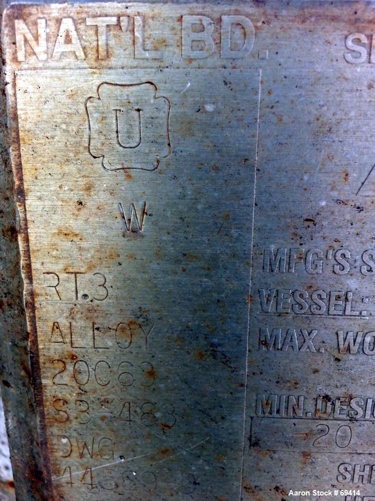 Used 1650 Gallon Stainless Steel Precision Stainless Reactor
