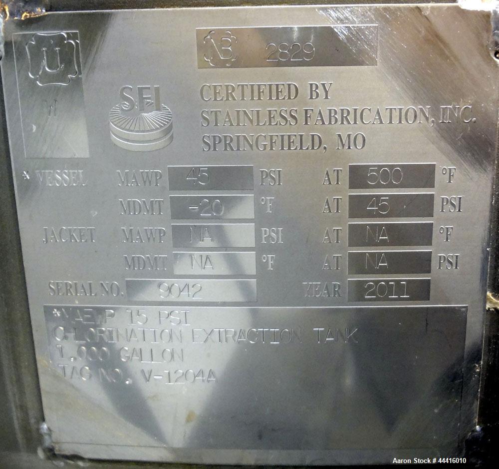 Unused- Stainless Fabrication Pressure Tank, 1600 Gallon, Hastelloy C-276, Vertical.  Approximately 72” diameter x 80” straight side, dished top and bottom. Internal rated 45 psi and full vacuum at -...