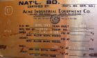 Used Acme Industrial pressure tank, 140 gallon, Hastelloy C-276, vertical. Approximately 28