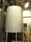 Used-Mueller 5,000 Gallon Top Agitated Tank, R-22 cooling coils, mild steel exterior shell, dish top and dish bottom, bottom...