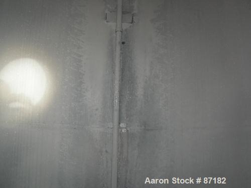 USED: Tank, 6700 gallon, aluminum, horizontal. Approximate 106" diameter x 158" straight side, dished ends. Openings: top (4) 2", 20" manway with cover; 1" end bottom outlet. Mounts on carbon steel s...
