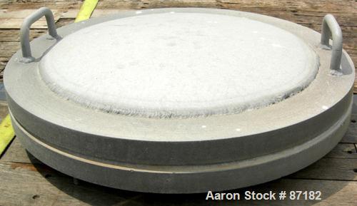 USED: Tank, 6700 gallon, aluminum, horizontal. Approximate 106" diameter x 158" straight side, dished ends. Openings: top (4) 2", 20" manway with cover; 1" end bottom outlet. Mounts on carbon steel s...