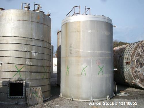 Used- R.D. Cole Mfg. Company, Approximately 8000 Gallon Vertical Aluminum Storage Tank. 10' diameter x 13'-11" high straight...