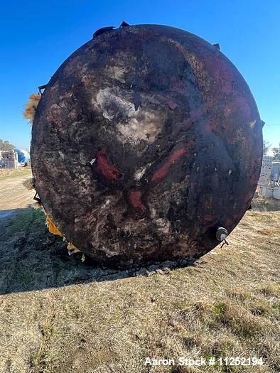 Used 10,000-Gallon Carbon Steel Tank – 12' Diameter, Insulated, Dished Top