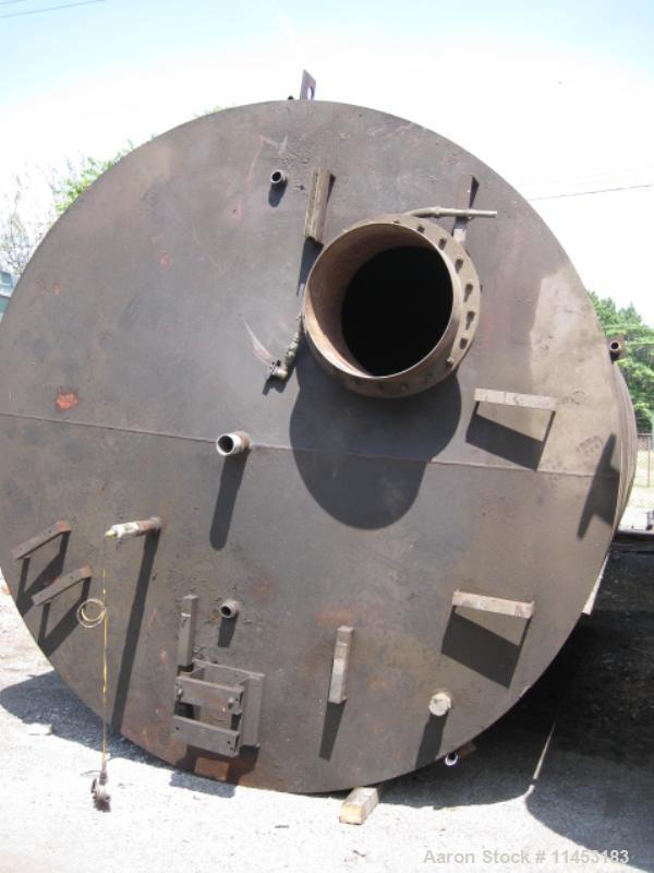 Used-10,000 Gallon Vertical Tank, carbon steel construction, 10.5' diameter x 15.5' high, with 20" side manway, 4" drain on ...