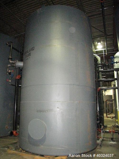 Unused: Highland tank, 16,920 gallon, carbon steel, vertical. Approximately 12' diameter x 20' straight side, slight coned top, flat bottom. U.L. 142 labeled for above ground flammable storage. Openi...