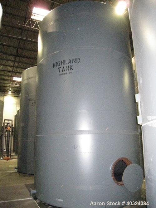 Unused: Highland tank, 16,920 gallon, carbon steel, vertical. Approximately 12' diameter x 20' straight side, slight coned top, flat bottom. U.L. 142 labeled for above ground flammable storage. Openi...