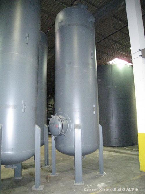 Unused: Bigbee Steel pressure tank, 2487 gallons, carbon steel, vertical. Approximately 60" diameter x 15' straight side, dished top and bottom. Internal rated -20 F at fv and 25 psi at 140 deg F. Op...