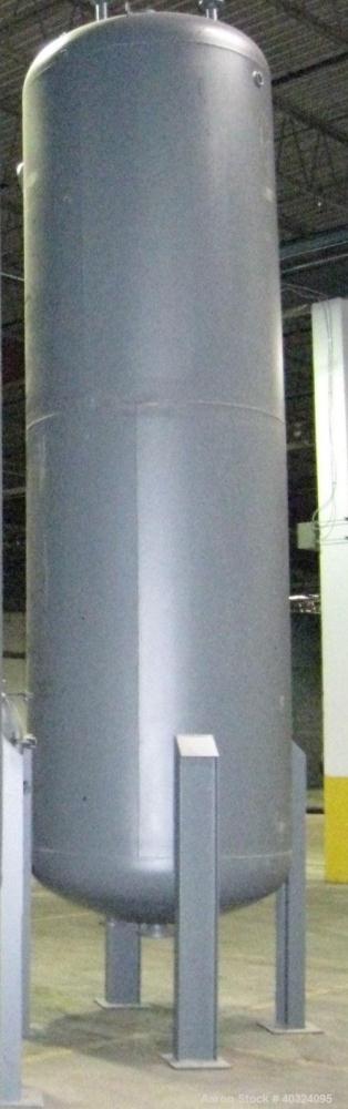 Unused: Bigbee Steel pressure tank, 2487 gallons, carbon steel, vertical. Approximately 60" diameter x 15' straight side, dished top and bottom. Internal rated -20 F at fv and 25 psi at 140 deg F. Op...