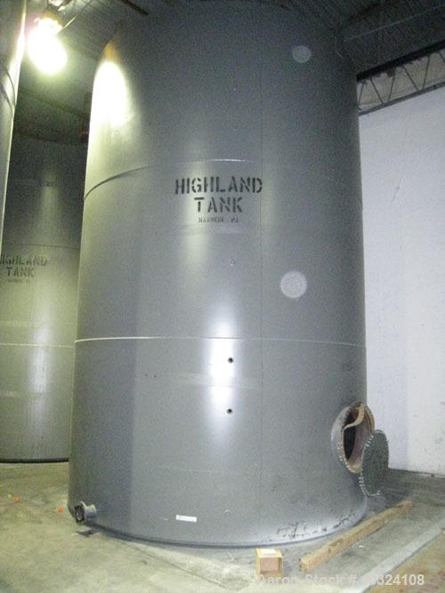Unused: Highland tank, 15,225 gallon, carbon steel, vertical. Approximately 12' diameter x 18' straight side, slight coned top, flat bottom. U.L. 142 labeled for above ground flammable storage. Openi...