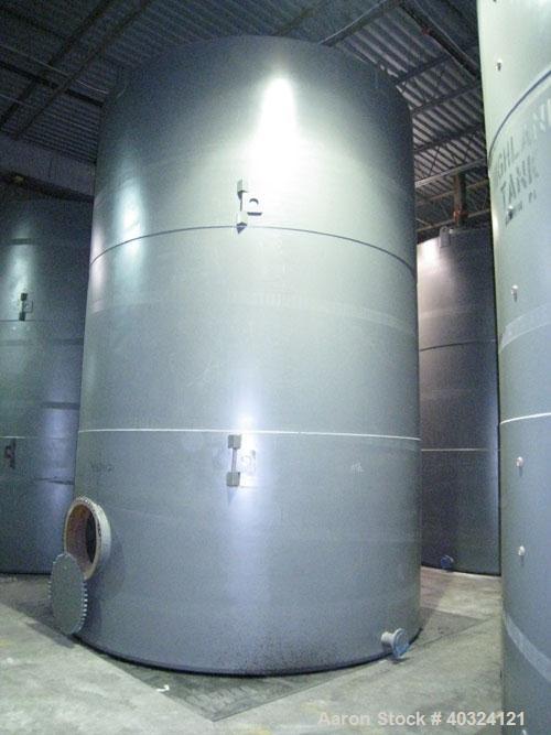 Unused: Highland tank, 15,225 gallon, carbon steel, vertical. Approximately 12' diameter x 18' straight side, slight coned top, flat bottom. U.L. 142 labeled for above ground flammable storage. Openi...