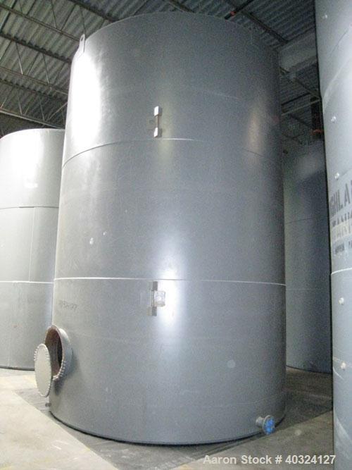 Unused- Highland Tank, 15,225 Gallon, Carbon Steel, Vertical. Approximately 12' diameter x 18' straight side, slight coned top, flat bottom. U.L. 142 labeled for above ground flammable storage. Openi...