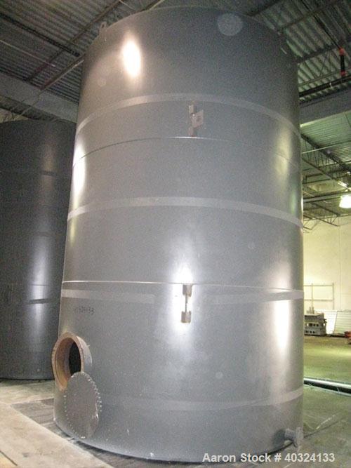 Unused- Highland Tank, 15,225 gallon, carbon steel, vertical. Approximately 12' diameter x 18' straight side, slight coned top, flat bottom. U.L. 142 labeled for above ground flammable storage. Openi...