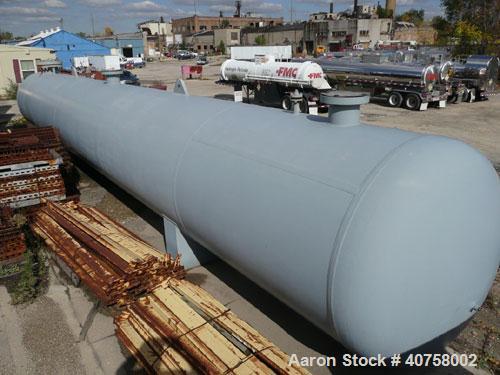 Used Lakota Engineering approximately 10,000 gallon horizontal pressure tank, carbon steel (SA-516-70N). 800 psi, temp rated -25 deg F to 392 deg F. 72" ID x 45'7" long. Openings are all 6000 psi fla...