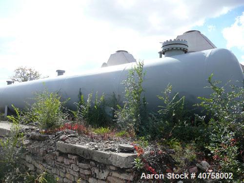 Used Lakota Engineering approximately 10,000 gallon horizontal pressure tank, carbon steel (SA-516-70N). 800 psi, temp rated -25 deg F to 392 deg F. 72" ID x 45'7" long. Openings are all 6000 psi fla...