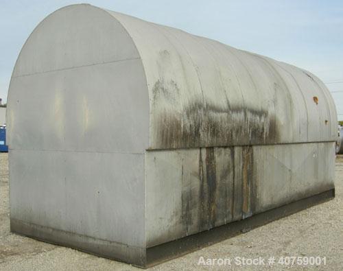 Used Tri-City Fabricating Tank, 10,000 gallon, carbon steel, horizontal. Approximately 120" diameter x 220" straight side, flat ends. 16" x 20" oval end bottom manway with cover, approximate 2" end b...