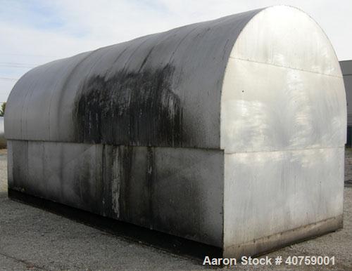 Used Tri-City Fabricating Tank, 10,000 gallon, carbon steel, horizontal. Approximately 120" diameter x 220" straight side, flat ends. 16" x 20" oval end bottom manway with cover, approximate 2" end b...