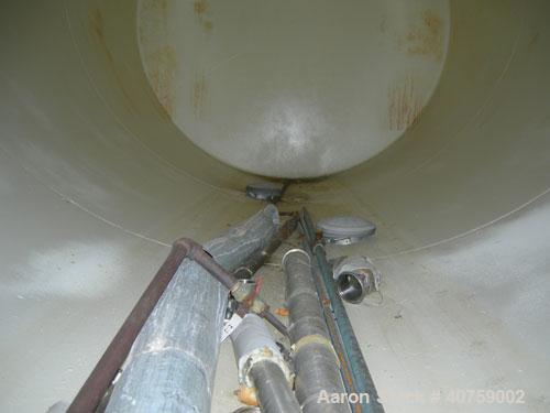 Used Tri-City Fabricating Tank, 10,000 gallon, carbon steel, horizontal. Approximately 120" diameter x 220" straight side, flat ends. 16" x 20" oval end bottom manway with cover, approximate 2" end b...