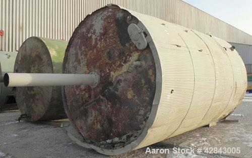 Used Tank, Carbon Steel, 9,500 Gallon, Vertical. Approximately 120" diameter x 192" straight side. Slight coned top and bottom. Openings top 8", Side bottom opening, 3-1/2" tangential center bottom o...