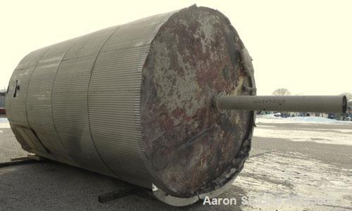 Used Tank, Carbon Steel, 9,500 Gallon, Vertical. Approximately 120" diameter x 192" straight side. Slight coned top and bottom. Openings top 8", Side bottom opening, 3-1/2" tangential center bottom o...