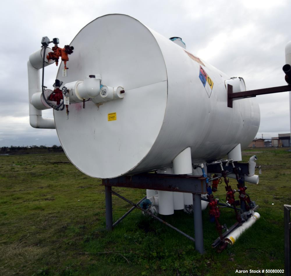 Used Morfab Company Horizontal Liquid Ammonia Receiver Tank