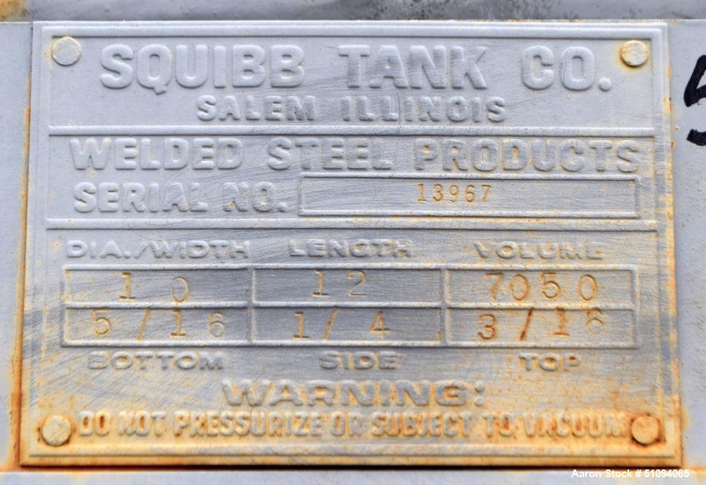 Usado- Squibb Tank Company Sobre el suelo Tanque de líquido inflamable, 7050 galones, acero al carbono A36, vertical. Aproxi...