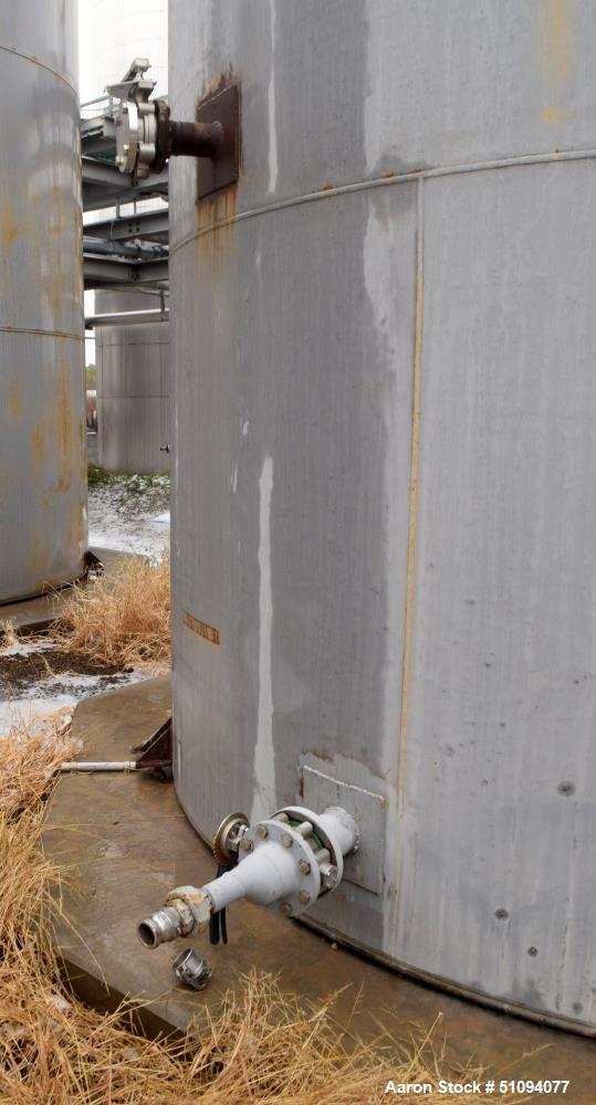 Used Squibb Tank Company Aboveground Flammable Liquid Tank, 15,000 Gallon, A36 Carbon Steel, Vertical. Approximate 143" diameter x 216" straight side, cone top, flat bottom. Openings top 4", 18" man ...