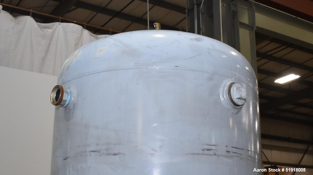 Used Penway Inc Air Receiver, Approximate 300 Gallon, Vertical, Carbon Steel. Approximate 36" diameter x 72" straight side, dished top and bottom. Internal rated 150 psi @ -20 to 450 degrees F. Natio...
