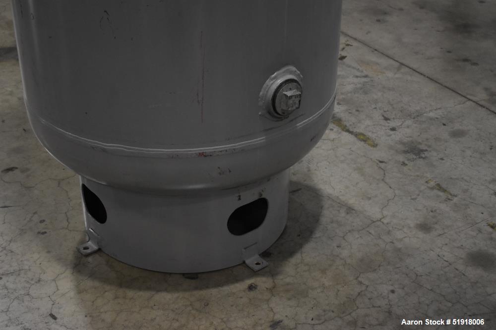 Used Penway Air Receiver, Approximate 300 Gallon, Vertical, Carbon Steel. Approximate 36" diameter x 72" straight side, dished top and bottom. Internal rated 150 psi @ -20 to 450 degrees F. National ...