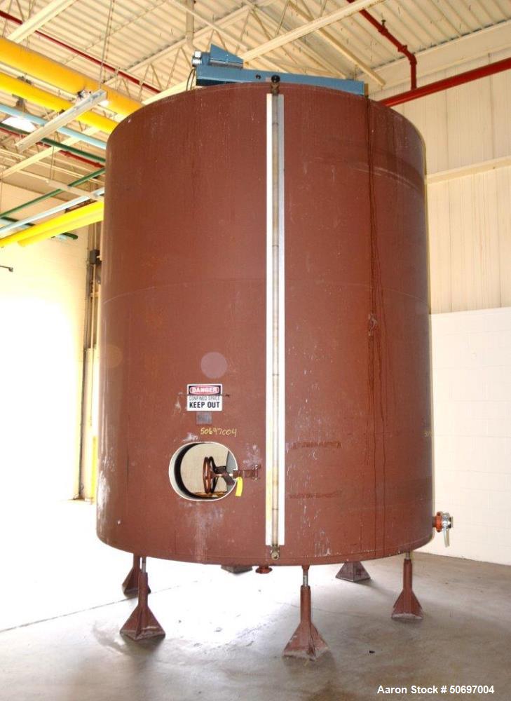 Used- Brothers Inc Tank, Approximate 6,000 Gallon, Vertical, Carbon Steel.