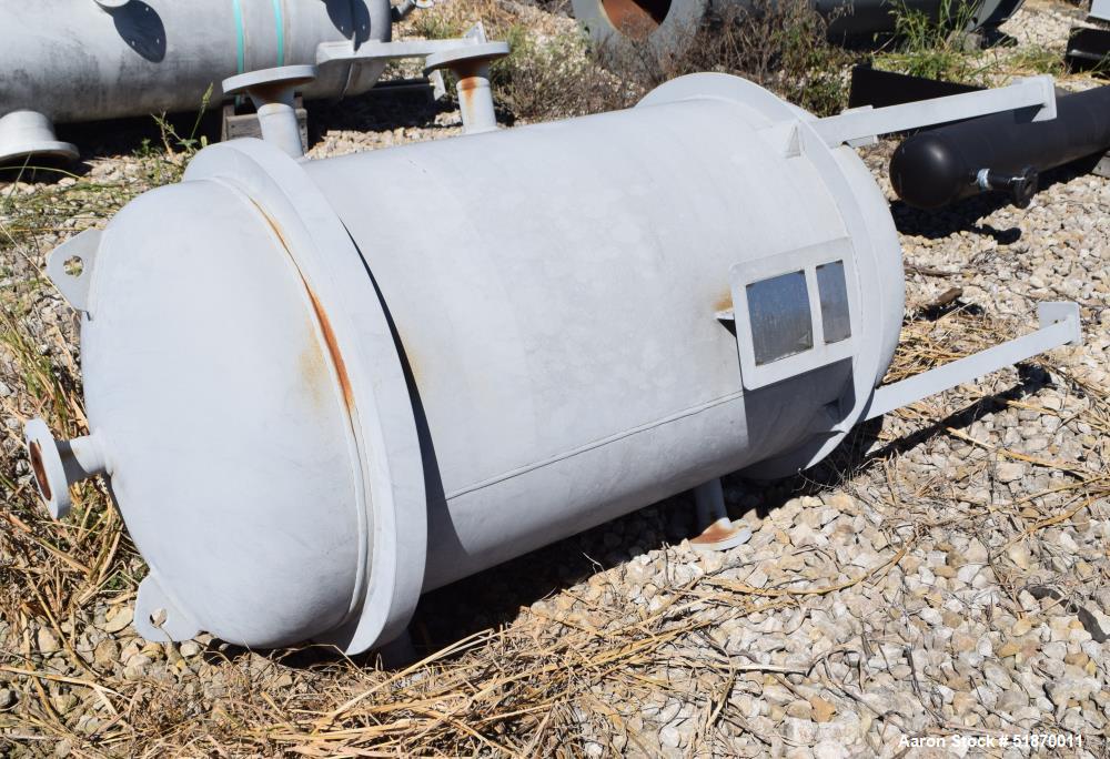 Unused- Apache Pressure Tank, 160 Gallon, Carbon Steel, Vertical. 29.375" Diameter x 42" straight side, 2:1 elliptical heads. Internal rated 150 psi at -20 to 300 degrees F. Openings top (4) 2", side...