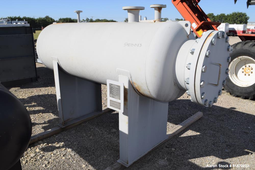 Unused- Apache Pressure Tank, 272 Gallon, Carbon Steel, Horizontal. 29.625" Diameter x 78" straight side, 2:1 elliptical heads. Internal rated 15 psi at -20 to 200 degrees F. Openings shell top 1", 2...