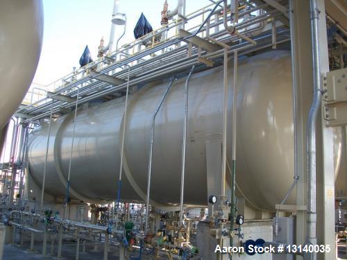 Unused- Arrow Tank and Engineering  Horizontal Carbon Steel Pressure Tank (approximately 37,000 gallon). 12' diameter x 40' long straight side. Has stiffener rings. Tank is dual compartment with inte...