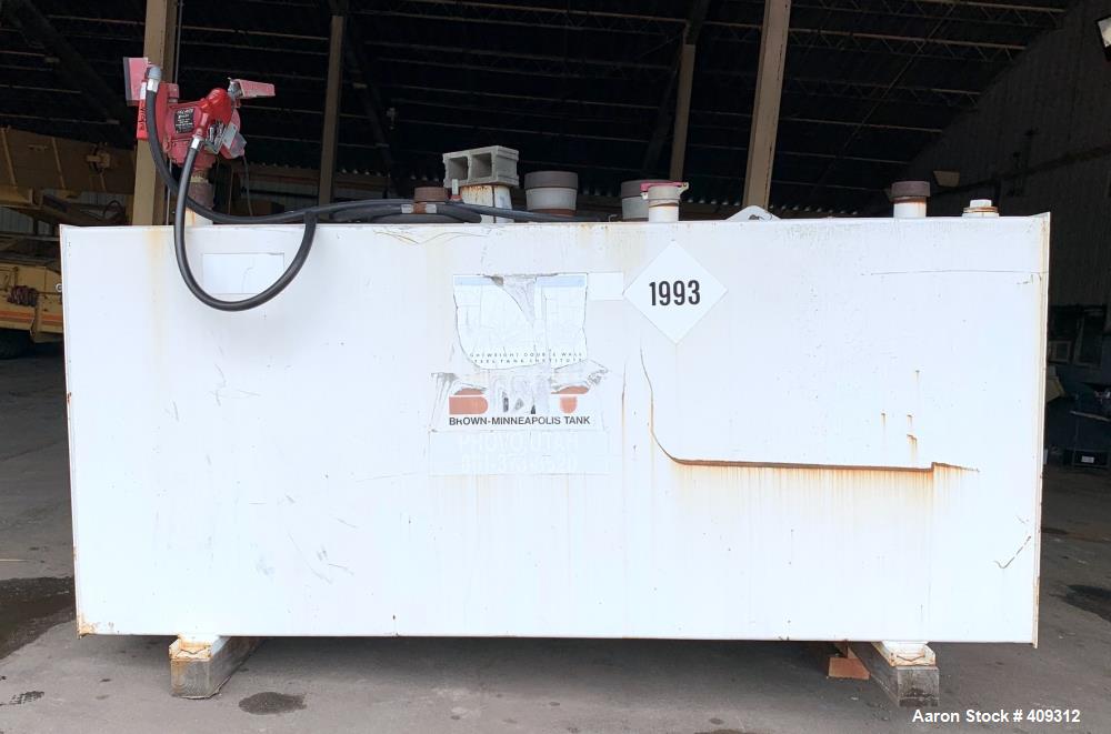 Used STI Fireguard / Brown-Minneapolis Diesel Fuel Tank, 2,000 Gallon, Horizontal. Double Wall. Includes pump.