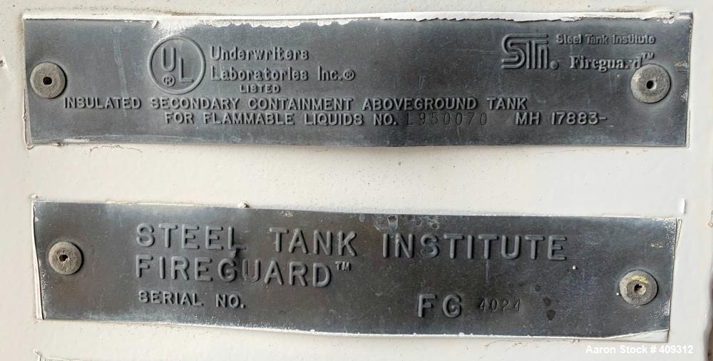 Used- STI Fireguard / Brown-Minneapolis Diesel Fuel Tank, 2,000 Gallon, Horizontal. Double Wall. Includes pump.