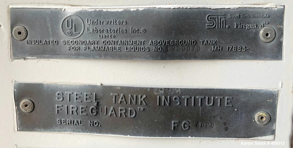Used STI Fireguard / Brown-Minneapolis Diesel Fuel Tank, 2,000 Gallon, Horizontal. Double Wall. Includes pump.