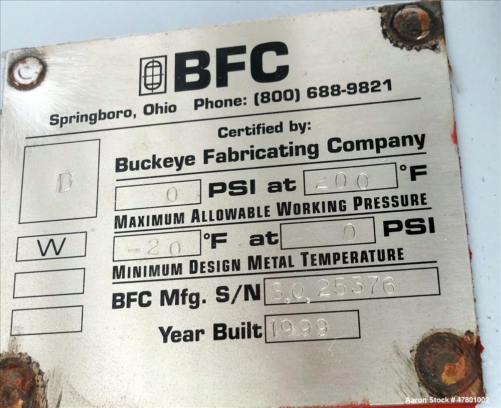 Used Buckeye Fab Tank, 12,000 Gallon,  Carbon Steel, Vertical.