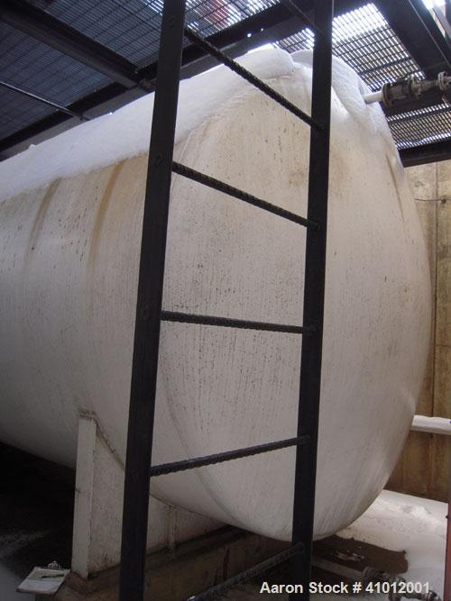 Used Clawson Pressure Tank, 13,504 Gallon, Carbon Steel, Horizontal. Approximate 125.5" diameter x 222" straight side, dished heads.  Vessel rated 20 psi @ 100 degrees F.  Openings: Top 30" manway wi...