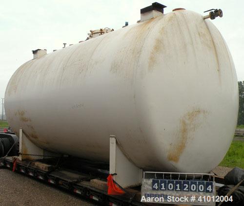 Used Clawson Pressure Tank, 13,504 gallon, SA-516-070 carbon steel, horizontal. 125-1/2" diameter x 222" straight side, dished heads. Internal rated 20 psi at 100 deg F, and -20 deg F at 20 psi. Open...