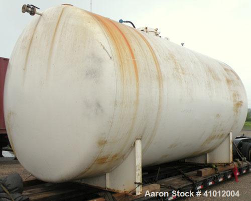 Used Clawson Pressure Tank, 13,504 gallon, SA-516-070 carbon steel, horizontal. 125-1/2" diameter x 222" straight side, dished heads. Internal rated 20 psi at 100 deg F, and -20 deg F at 20 psi. Open...
