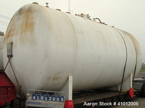 Used Clawson Pressure Tank, 13,504 gallon, SA-516-070 carbon steel, horizontal. 125-1/2" diameter x 222" straight side, dished heads. Internal rated 20 psi at 100 deg F, and -20 deg F at 20 psi. Open...