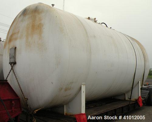 Used Clawson Pressure Tank, 13,504 gallon, SA-516-070 carbon steel, horizontal. 125-1/2" diameter x 222" straight side, dished heads. Internal rated 20 psi at 100 deg F, and -20 deg F at 20 psi. Open...