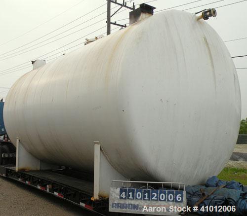 Used Clawson Pressure Tank, 13,504 gallon, SA-516-070 carbon steel, horizontal. 125-1/2" diameter x 222" straight side, dished heads. Internal rated 20 psi at 100 deg F, and -20 deg F at 20 psi. Open...