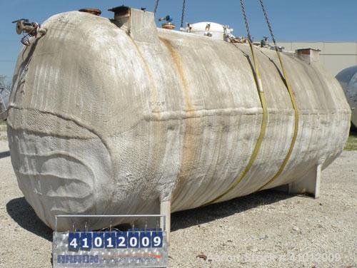 Used Tank, Approximate 6,000 Gallon, carbon steel, horizontal. Approximate 90" diameter x 198" straight side, dished heads.  Openings: top 30" manway with cover, (2) 4", 2", (3) 6", 2 1/2", 3"; 2-1/2...
