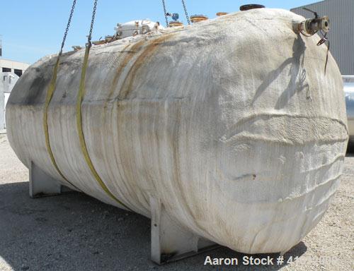 Used Tank, Approximate 6,000 Gallon, carbon steel, horizontal. Approximate 90" diameter x 198" straight side, dished heads.  Openings: top 30" manway with cover, (2) 4", 2", (3) 6", 2 1/2", 3"; 2-1/2...